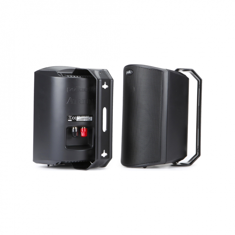 System One SC4B højtaleromskifter & 2 par Polk Audio Atrium 4 Sorte Udendørshøjttalere