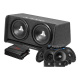 JL Audio CP212-W0v3 med RA1200W, KD-X382BT og DLS-højttalere, komplet pakke JL Audio CP212-W0v3 med RA1200W, KD-X382BT og DLS-højttalere, komplet pakke