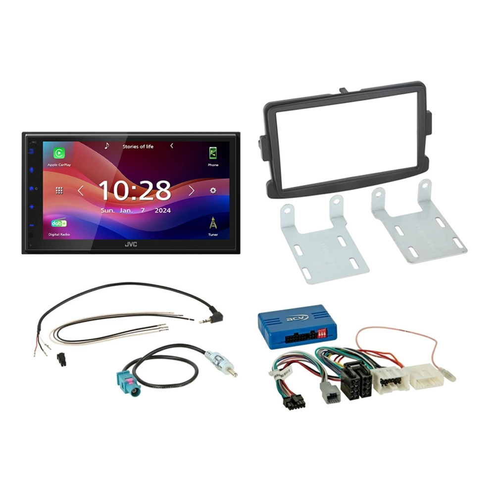 JVC KW-M695DBW bilstereopakke til Dacia/Opel/Renault