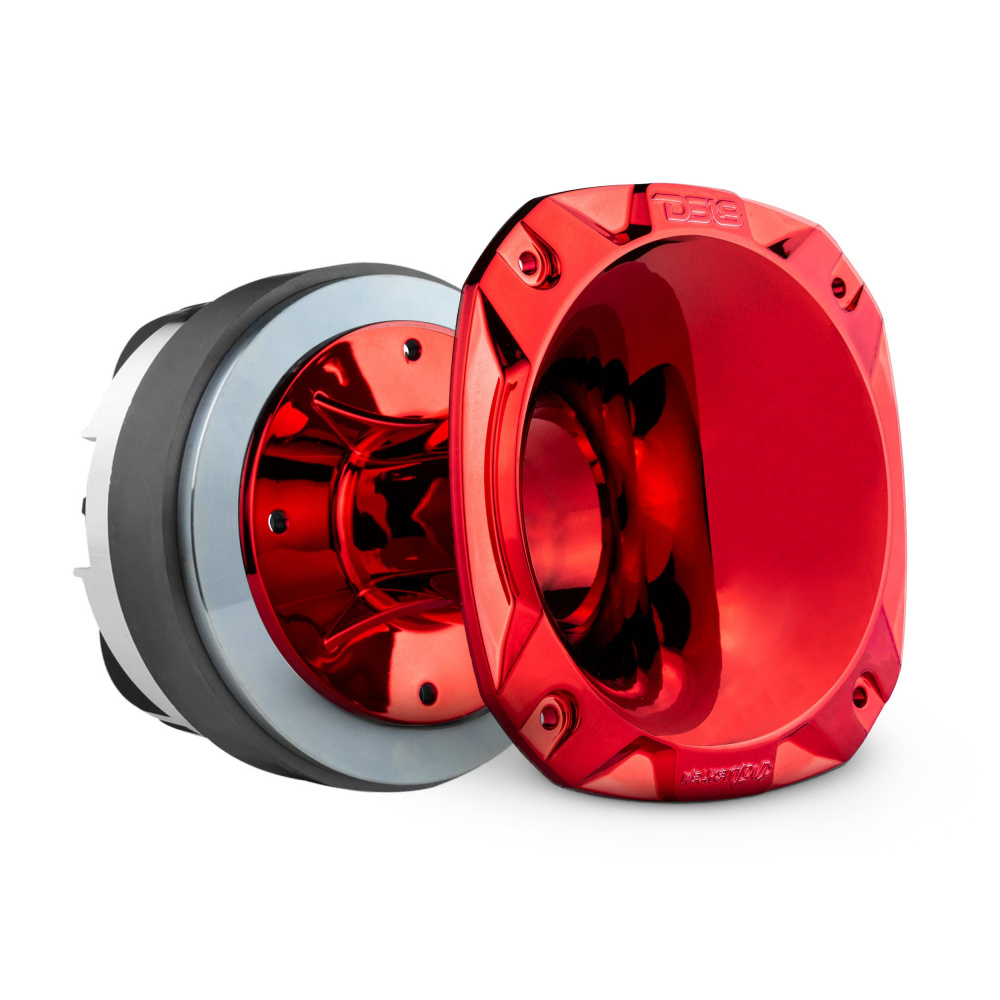 DS18 PRO-DKH2C, vanvittig 2-tommers driver med rød/blå horn