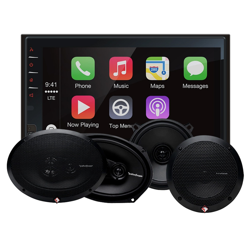 Macrom M-DL7000D & Rockford Fosgate Prime-højttalere, bilstereopakke