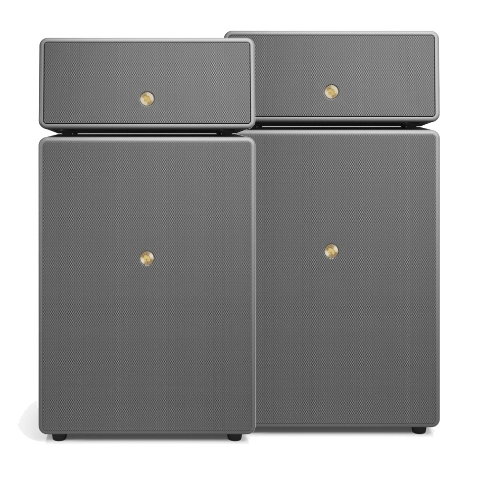 2-pak Audio Pro Drumfire II W Wi-Fi-højttalere med Google Cast & AirPlay 2, grå