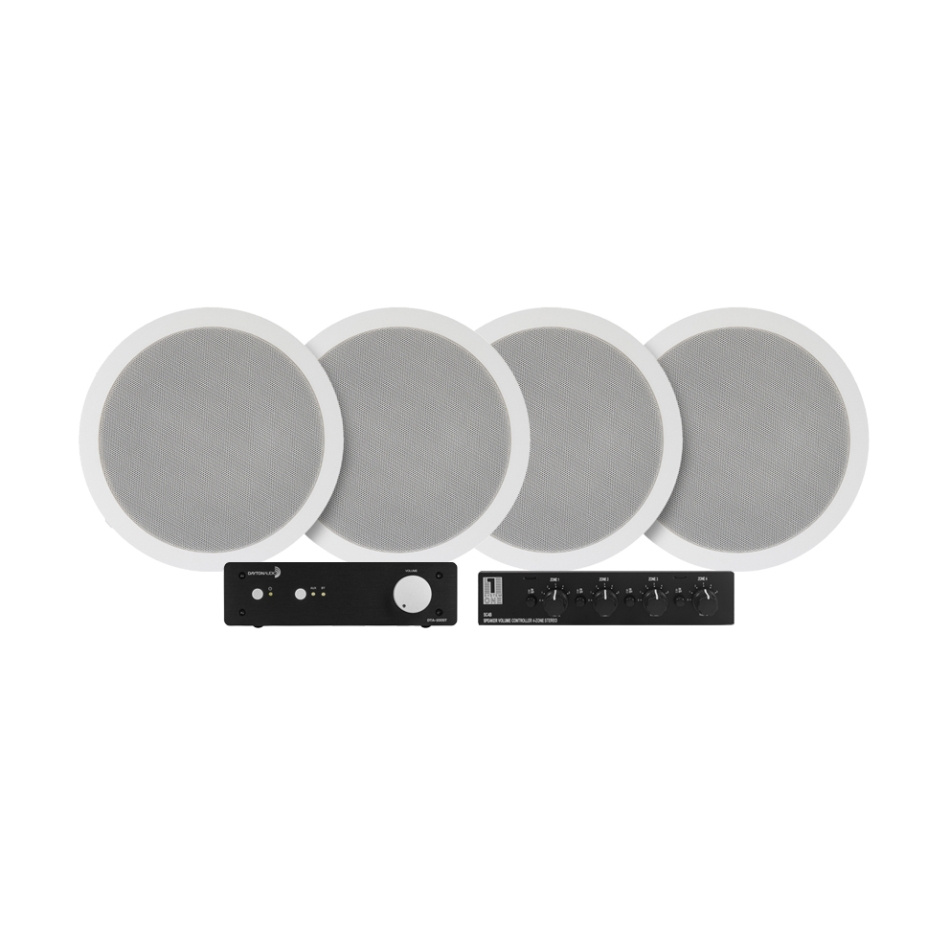 Dayton Audio DTA-100ST multiroompakke med kontakt og 2 par System One IC620