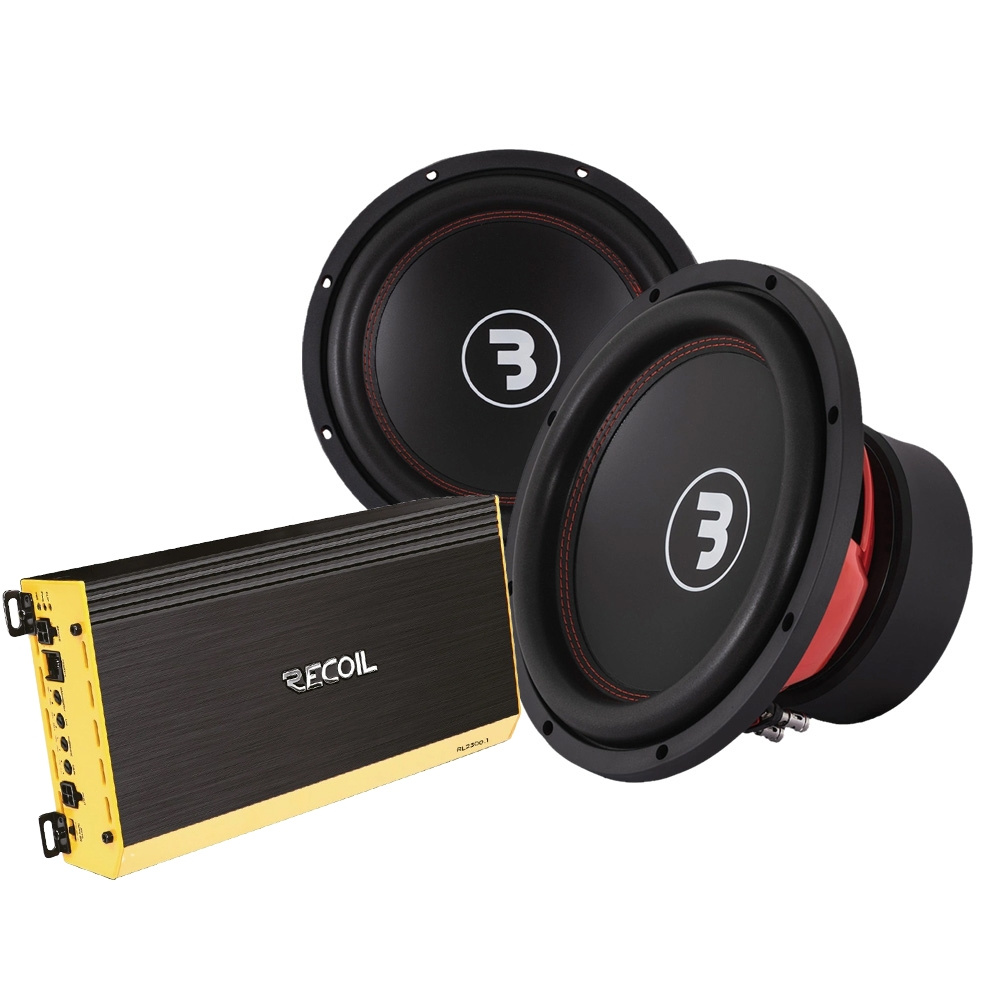 2-pak Bass Habit E300D1 med Recoil RL2300.1, 2x12