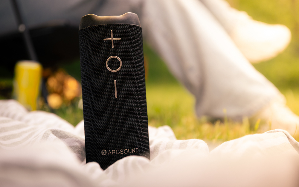 2-pakke Arcsound EDGE Bluetooth-højttalere, sort