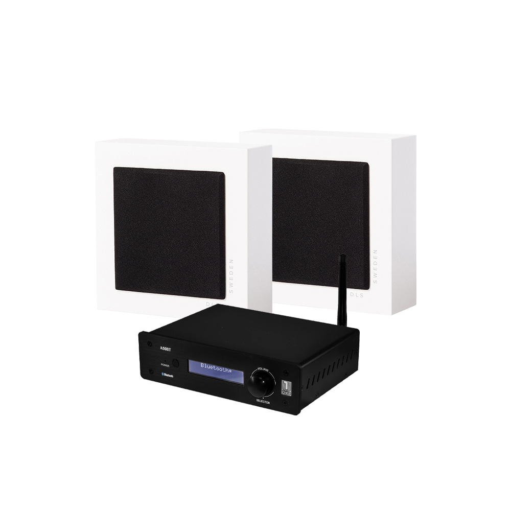 System One A50BT & 2-pak DLS Flatbox Slim Mini, stereopakke