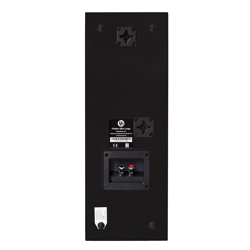 DLS Flatbox Slim Large i sort med Yamaha A-S201 MK II, 2.0 stereopakke