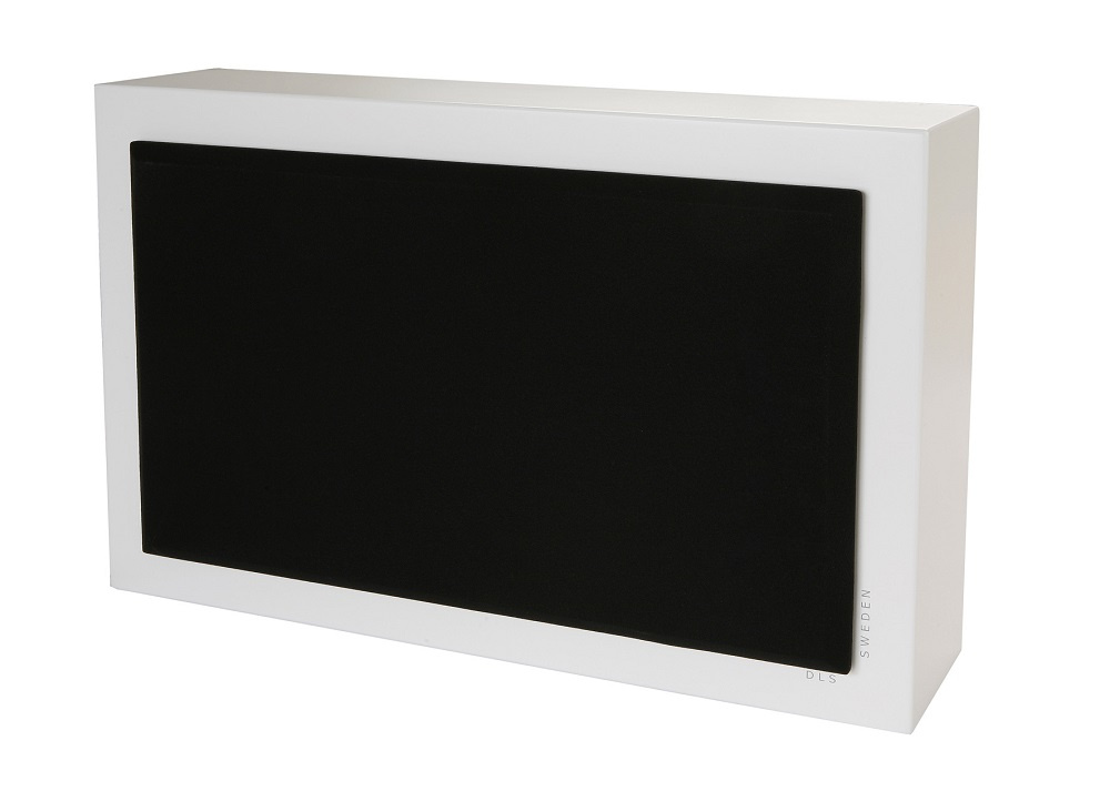 2-pak DLS Flatbox XXL & Flatsub 8.2 2.1 højttalerpakke, hvid