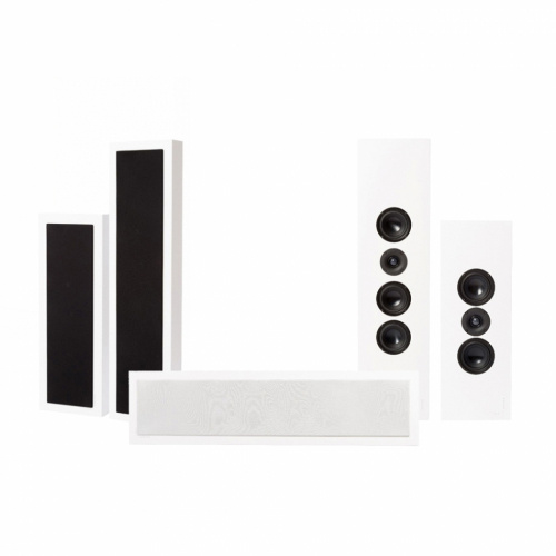 DLS Flatbox XXL v2 On-Wall 5.0 højttalerpakke, hvid