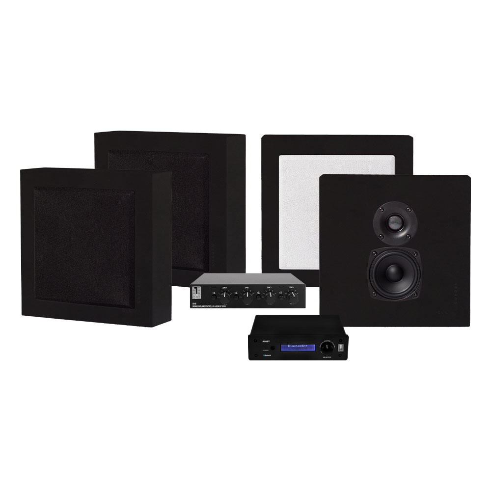 System One A50BT, SC4B & 2 par matsorte DLS Flatbox Mini