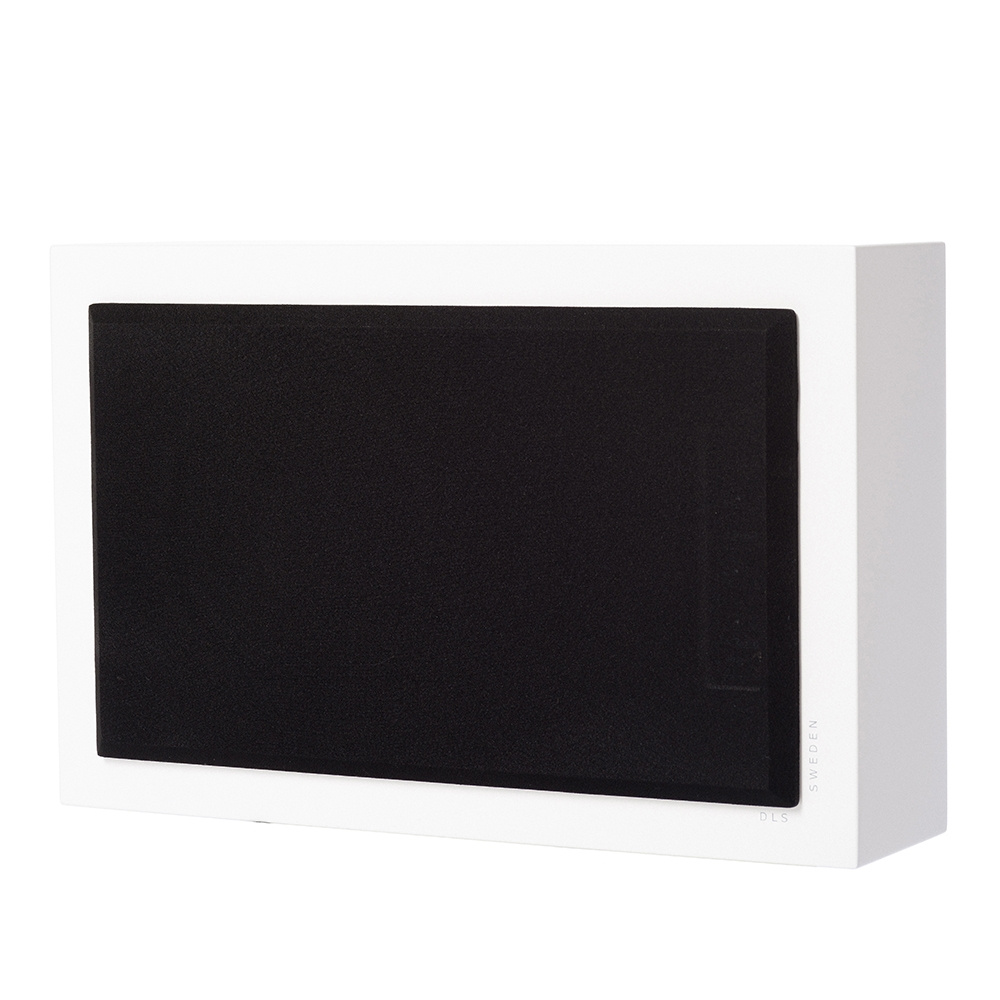 2-pak DLS Flatsub 8.2 væghængt aktiv subwoofer, mat hvid