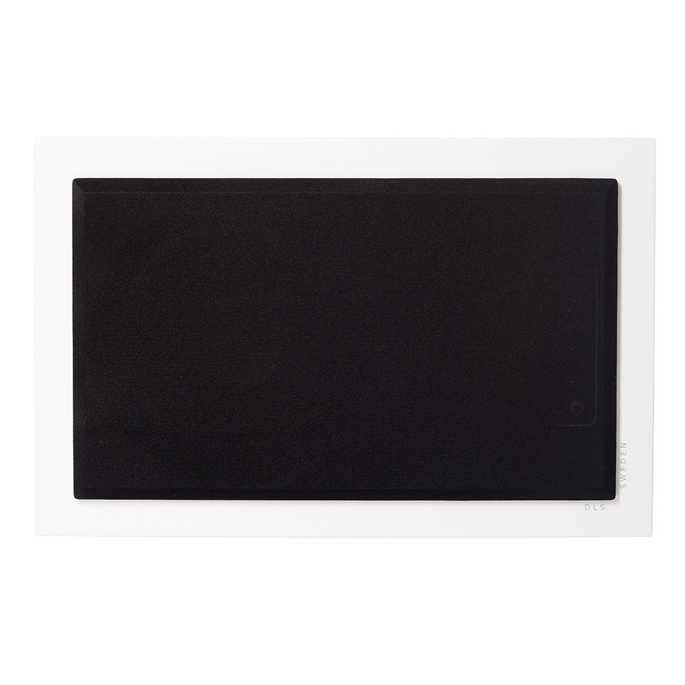 2-pak DLS Flatsub 8.2 væghængt aktiv subwoofer, mat hvid