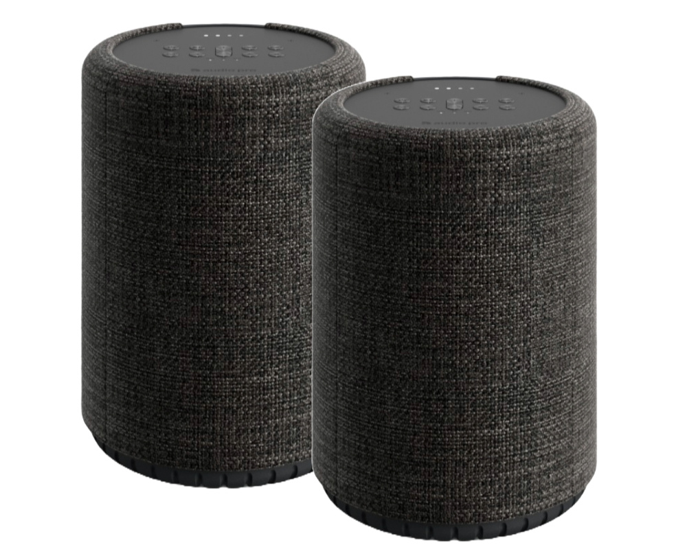 2-pak Audio Pro G10, mørkegrå stemmestyret smarthøjttaler