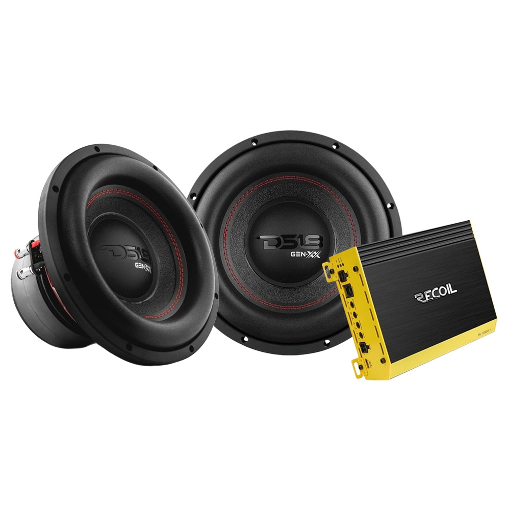 2-pak DS18 GEN-XX10.4DHE med Recoil RL1000.1, 2x10