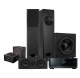 Yamaha RX-V4A & System One H16B med Around-5 5.1 hjemmebiografpakke, sort Yamaha RX-V4A & System One H16B med Around-5 5.1 hjemmebiografpakke, sort