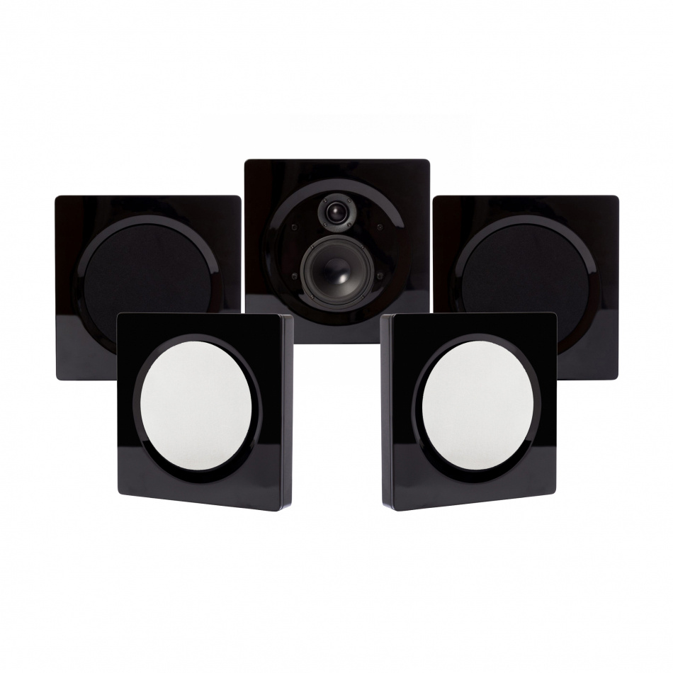 DLS Flatbox D-One On-Wall 5.0 højtalerpakke, sort