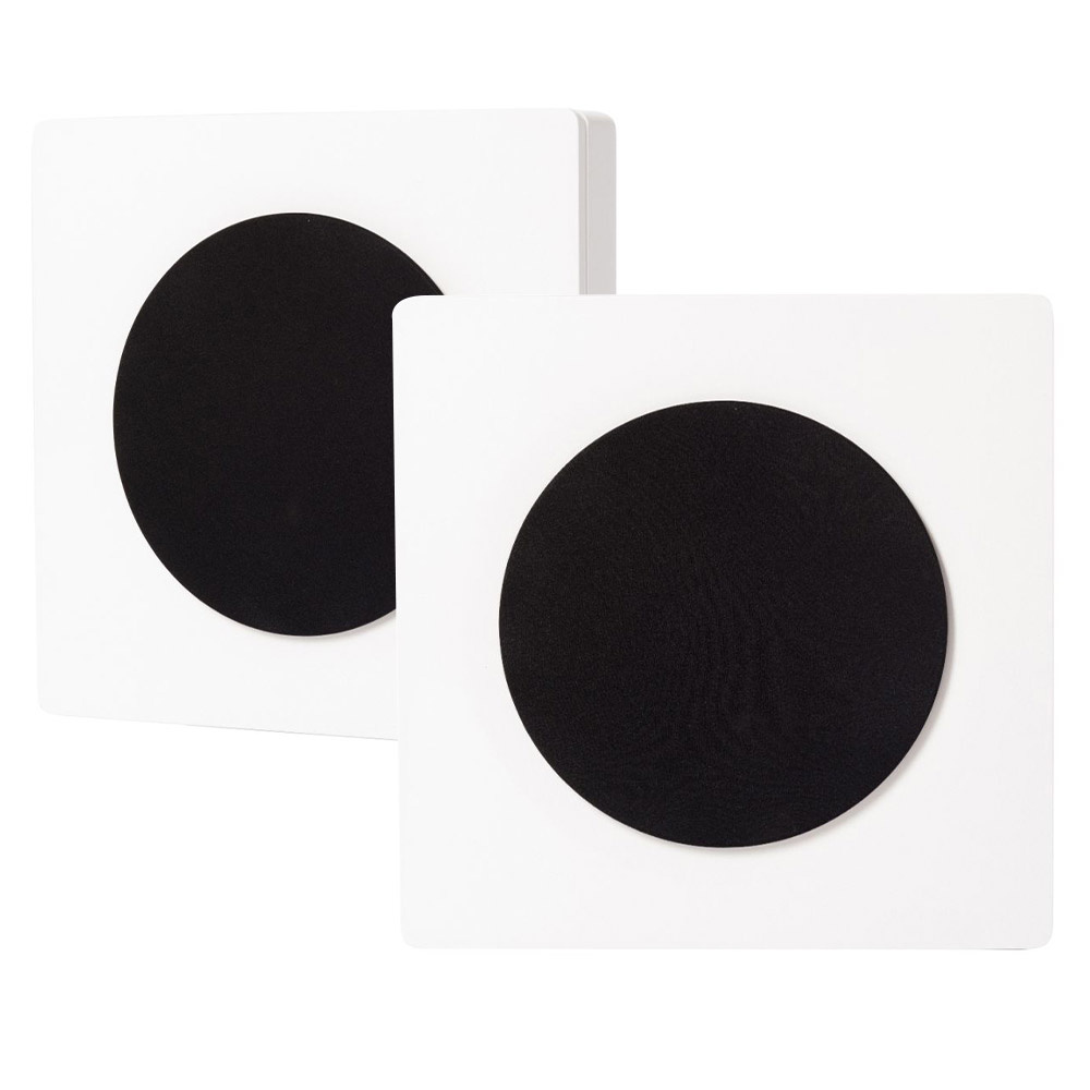 2-pak DLS Flatbox D-One væghøjttalere i hvid