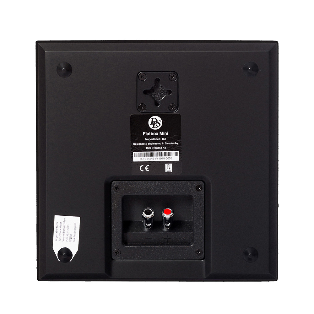 2-pak DLS Flatbox Mini on-wall højttalere, mattsort