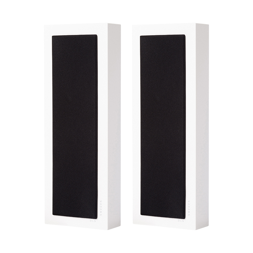 2-pak DLS Flatbox Slim Large væghøjttalere, mat hvid