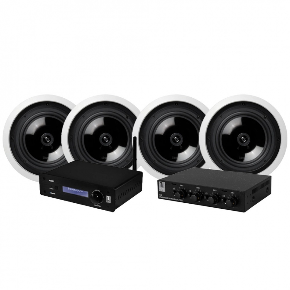 System One A50BT med 2 par Magnat Interior ICP62 + SC4B højttaleromskifter