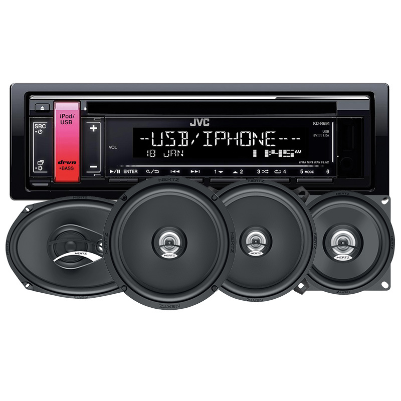 JVC KD-R691 & Hertz DCX-högtalare