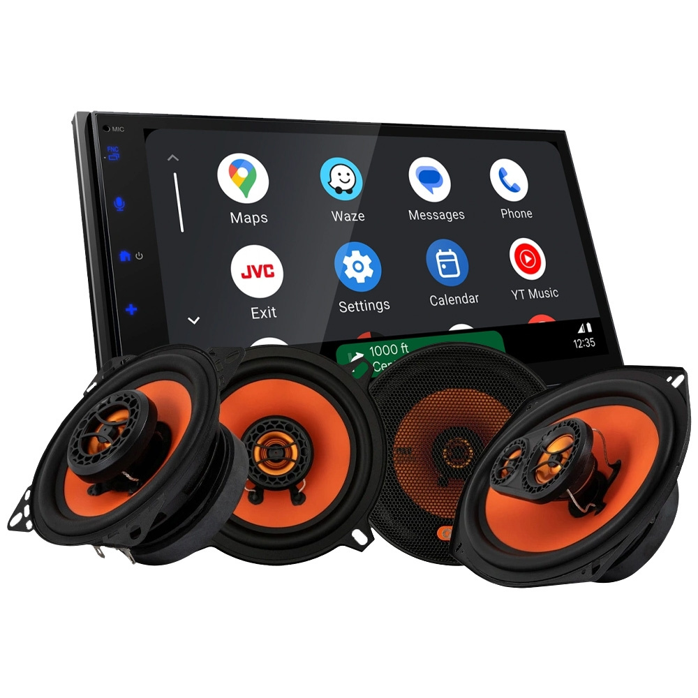 JVC KW-M695DBW bilstereopakke med GAS MAD X1-højttalere