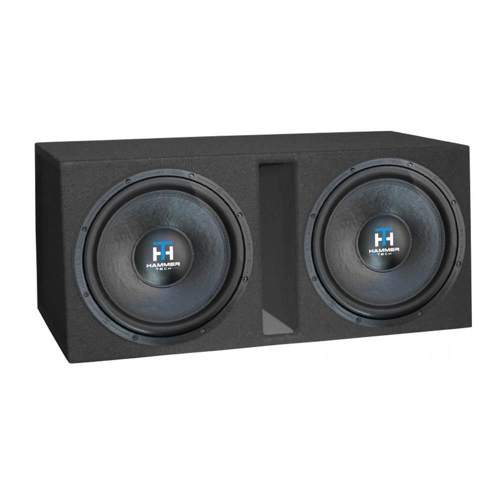 Portet 2x15 tommer basboks med 2 stk Hammer Tech LCW15V2D4