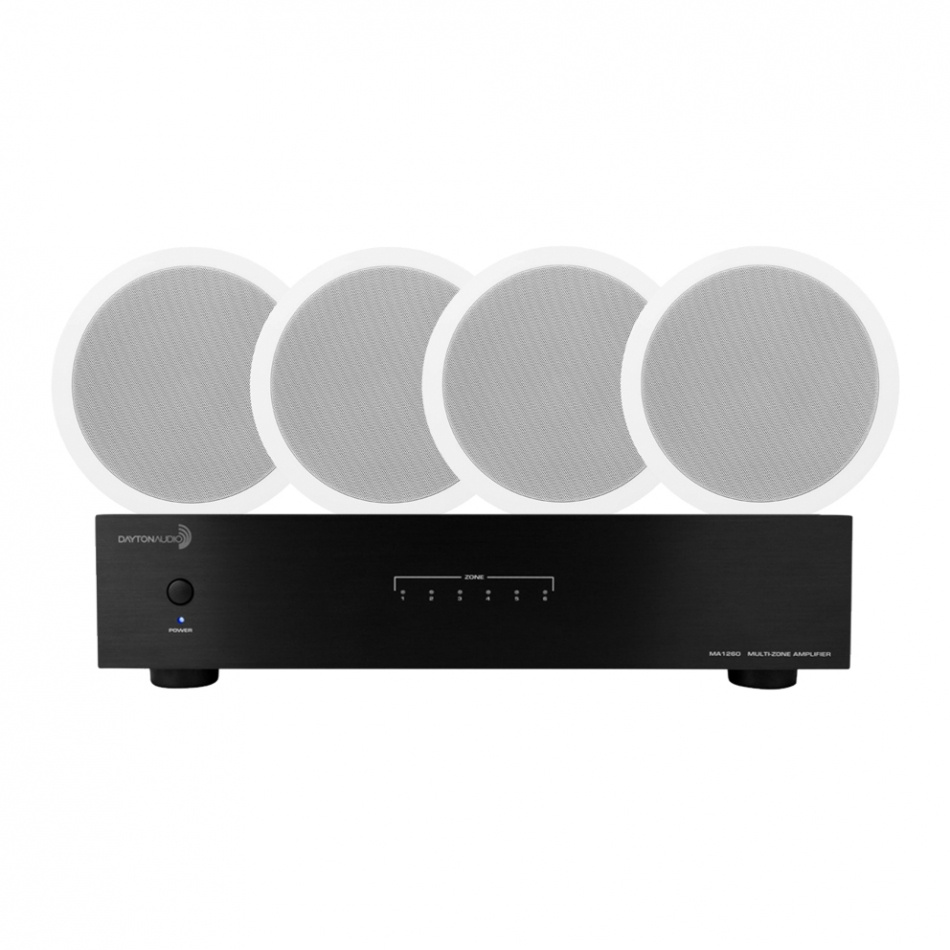 Dayton Audio MA1260 & 2 par System One IC820, multiroom-pakke