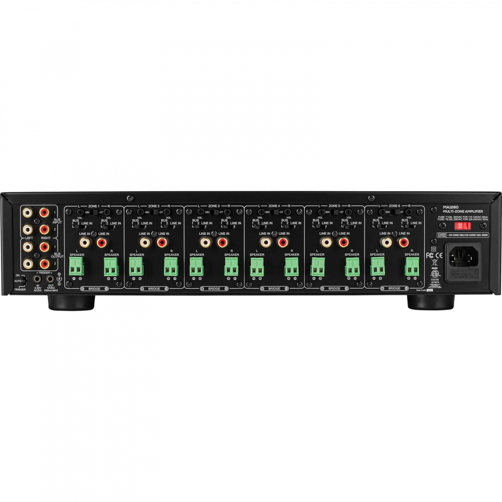 Dayton Audio MA1260 & 2 par DLS MB6i hvide udendørshøjttalere