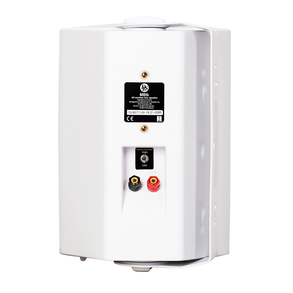 Dayton Audio MA1260 & 2 par DLS MB6i hvide udendørshøjttalere