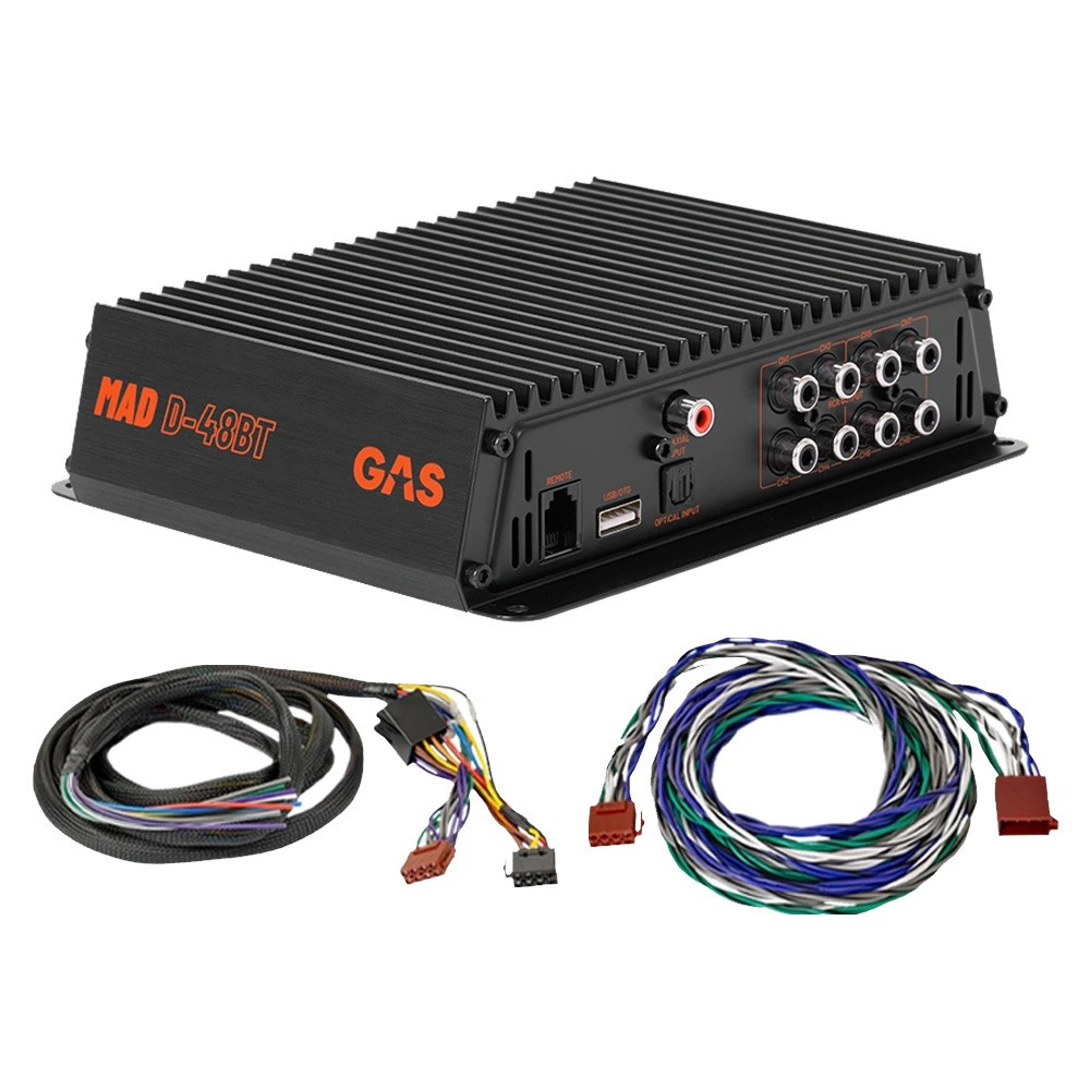 GAS MAD D-48BT, 8-kanals lydprocessor/DSP til biler med ISO/universal