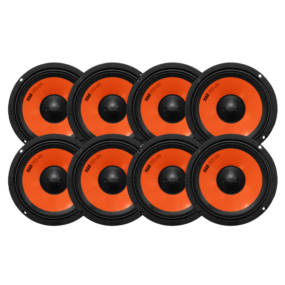 8-pak GAS MAD PM1-64, 6.5 tommer midbas