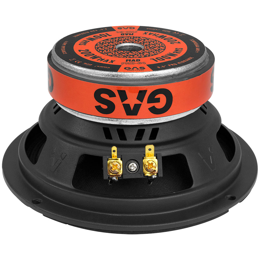 4-pak GAS MAD PM2-64 med PT1-254 SPL-pakke med forstærker, medium