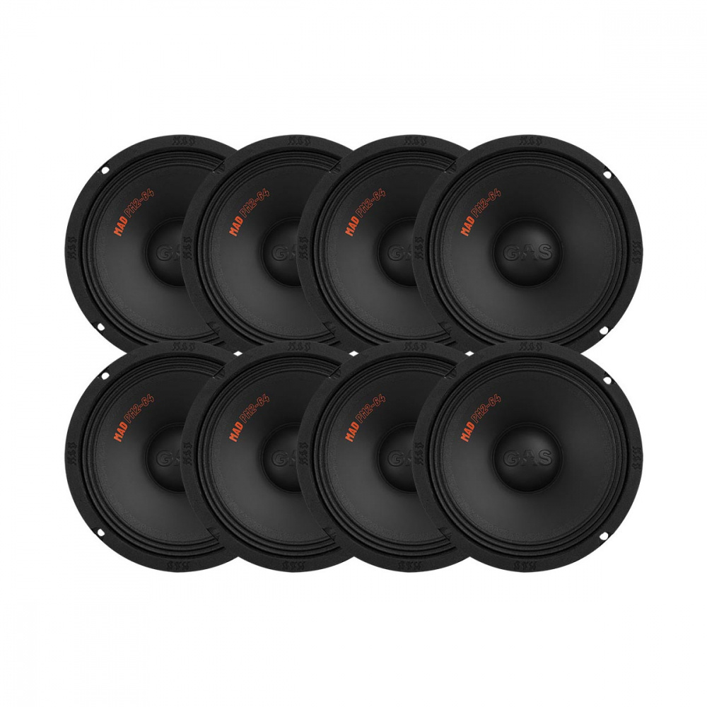 8-pak GAS MAD PM2-64, fantastisk 6.5 tommer mellembas