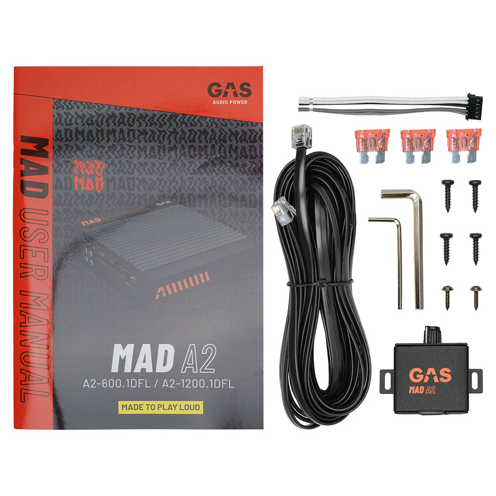 2-pak GAS MAD S2-12D2 med MAD A2-1200.1DFL, baspakke