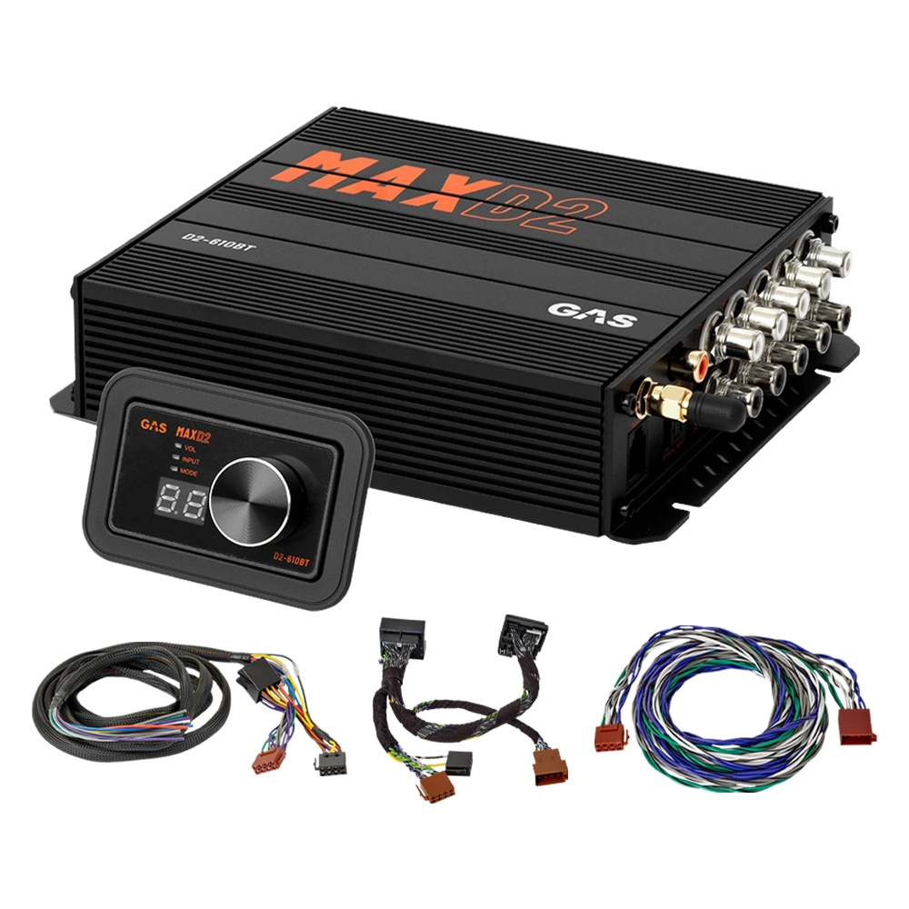 GAS MAX D2-610BT, 10-kanals lydprocessor/DSP til VW/BMW m.fl. (Quadlock)