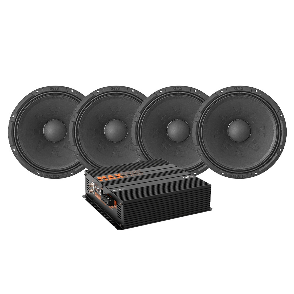 4-pack GAS MAX PM2-84 med MAX PA1-1500.2DZ1, SPL-pakke