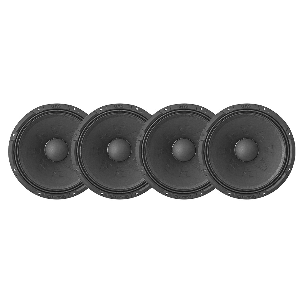 4-pack GAS MAX PM2-84, 8 tommers mellemtone/midbas