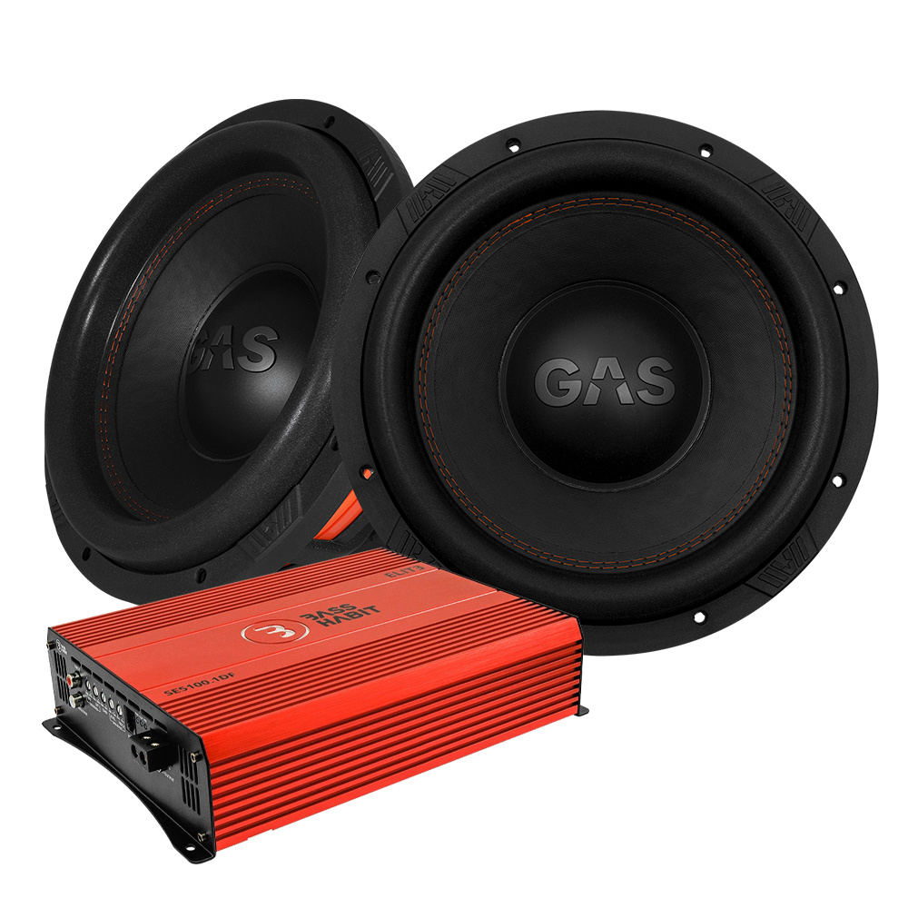 2-pak GAS MAX S1-12D2 & SPL ELITE 5100.1DF, baspakke