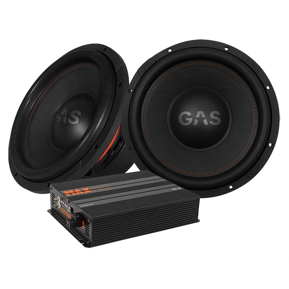 2-pak GAS MAX S1-15D1 med MAX PA1-5000.1DZ1, 2x15 baspakke