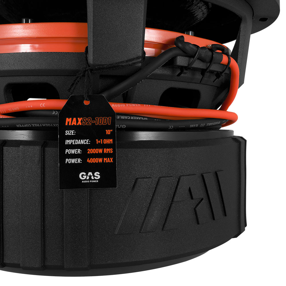 2-pak GAS MAX S2-10D1, brutalt 10