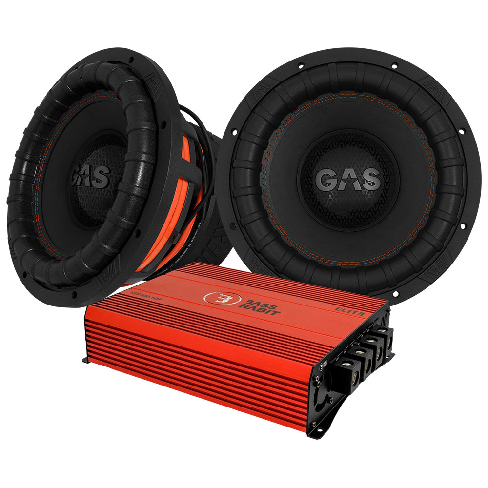 2-pak GAS MAX S2-12D1 & SPL ELITE 5100.1DF, baspakke