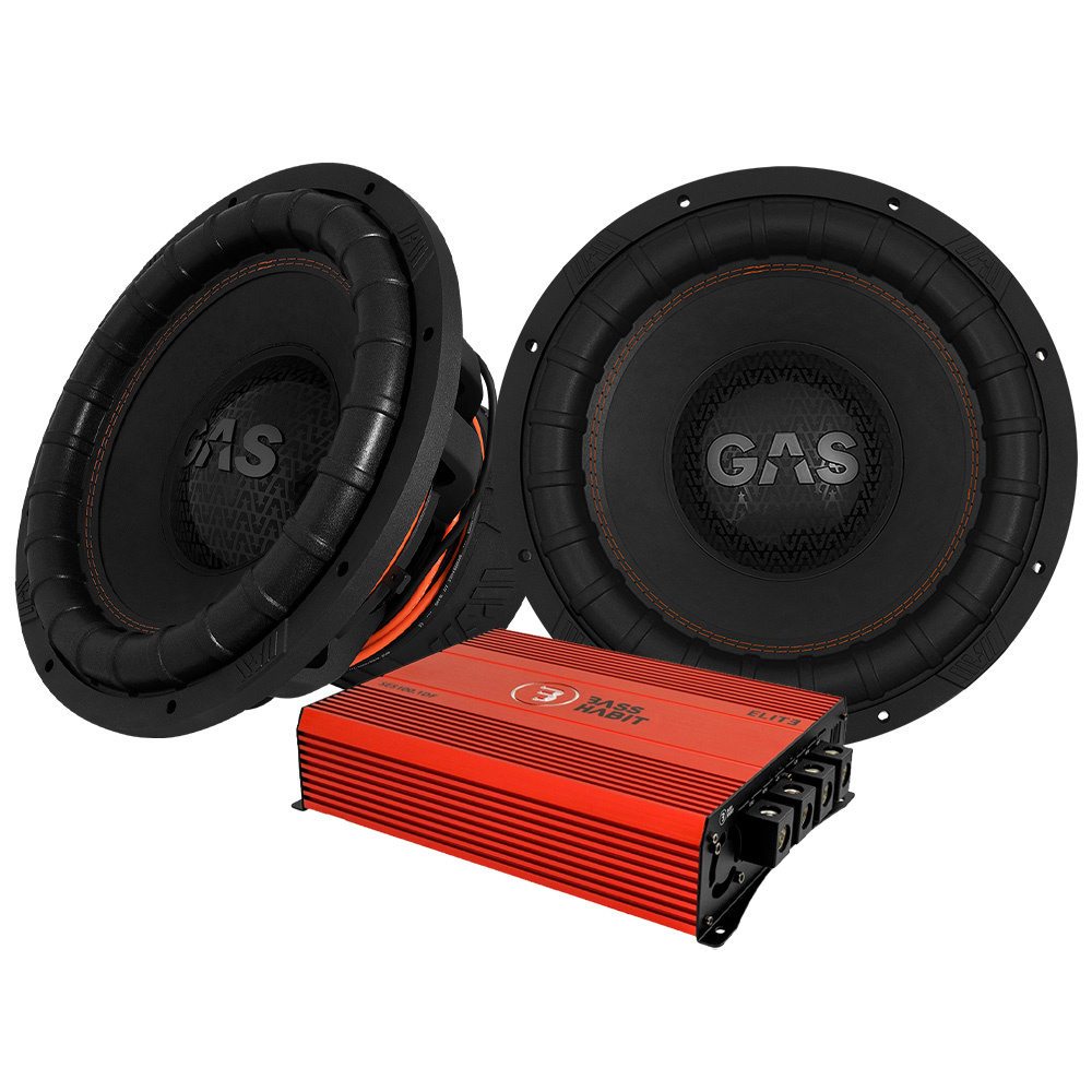 2-pak GAS MAX S2-15D1 & SPL ELITE 5100.1DF, baspakke