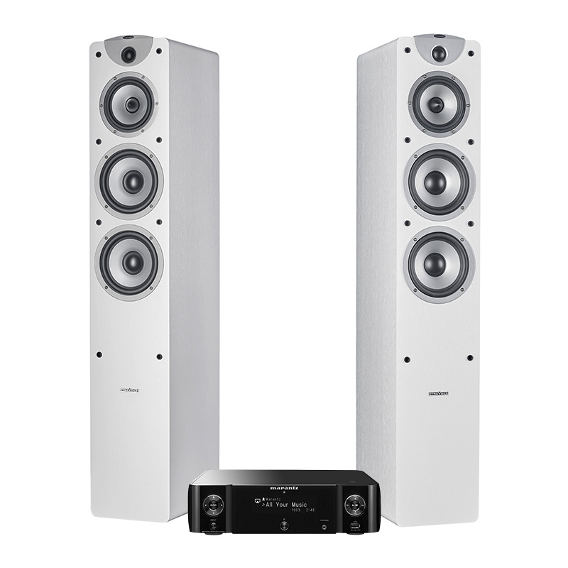 Marantz M-CR511 & Dynavoice Magic F-7 EX v3 Vit, stereopaket