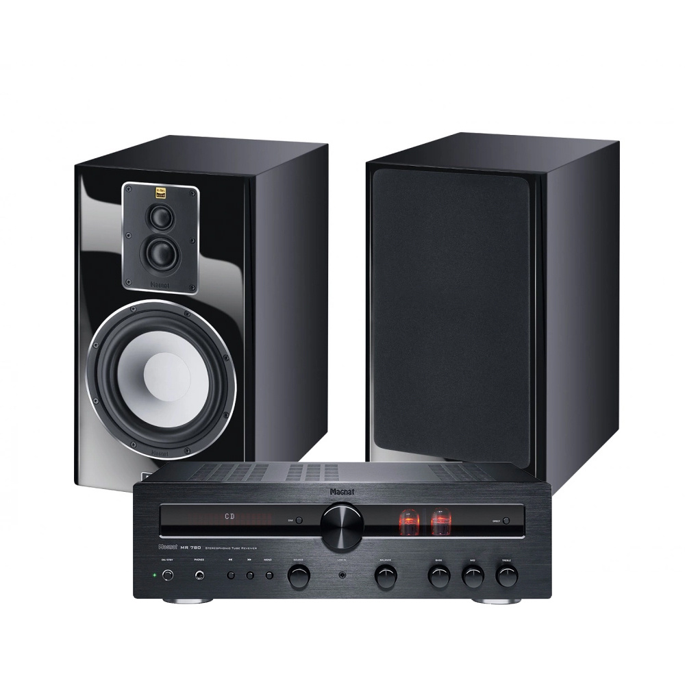 Magnat MR780 & Magnat Signature 703 svart, stereopaket