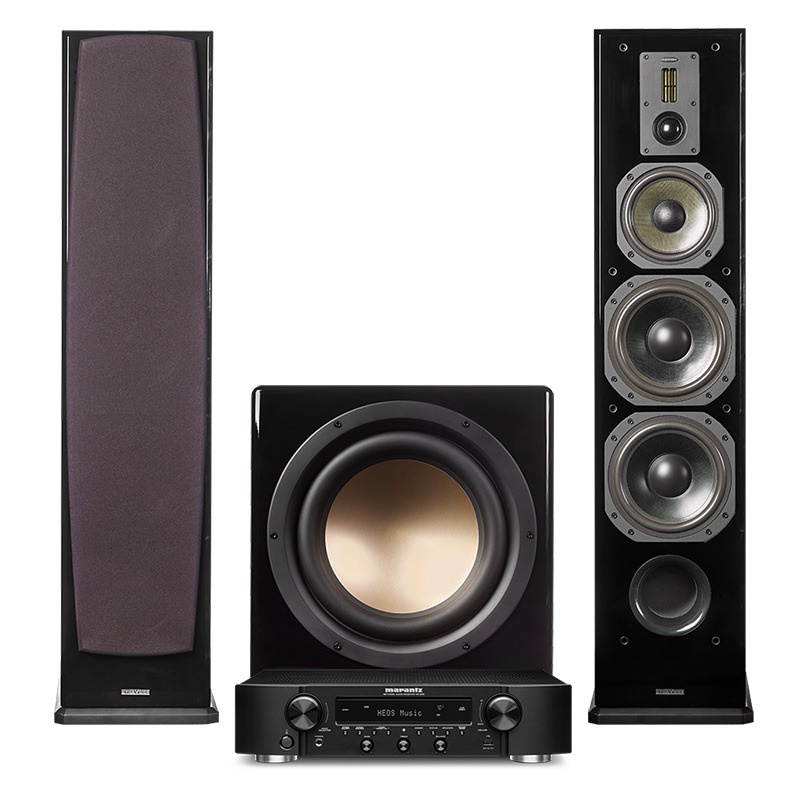 Marantz NR1200 & Dynavoice Definition DF-8, vit Hembiopaket 2.1