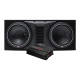 Rockford Fosgate P1-2X10 og Bass Habit RA2000W, baspakke Rockford Fosgate P1-2X10 og Bass Habit RA2000W, baspakke