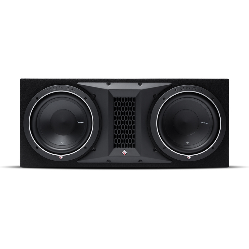 Rockford Fosgate P1-2X10 og Bass Habit RA2000W, baspakke