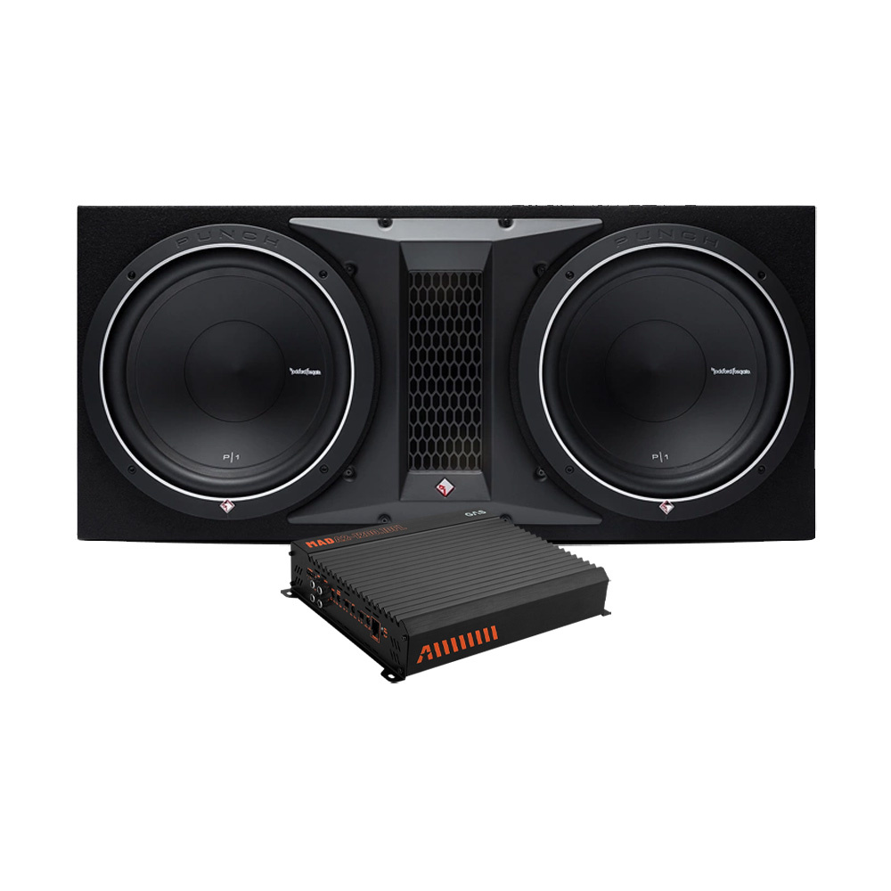 Rockford Fosgate P1-2x12 & GAS MAD A2-1200.1DFL, baspakke