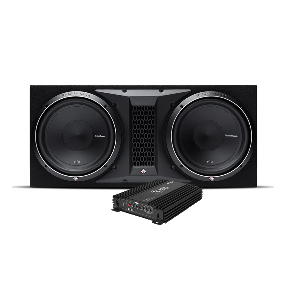 Rockford Fosgate P2-2X12 & Bass Habit Play Power 1000.1 (gen. 2), baspakke